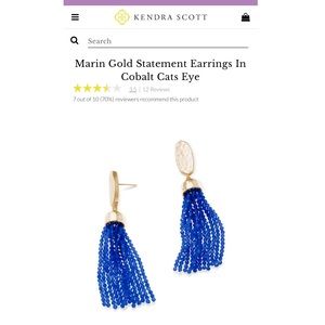 Kendra Scott cobalt statement earrings